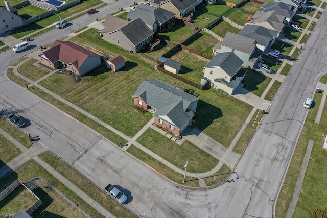 bird's eye view with a residential view