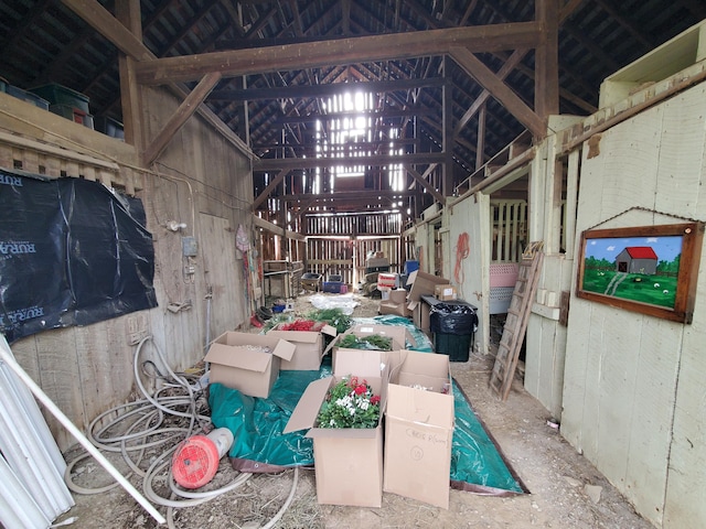 view of horse barn