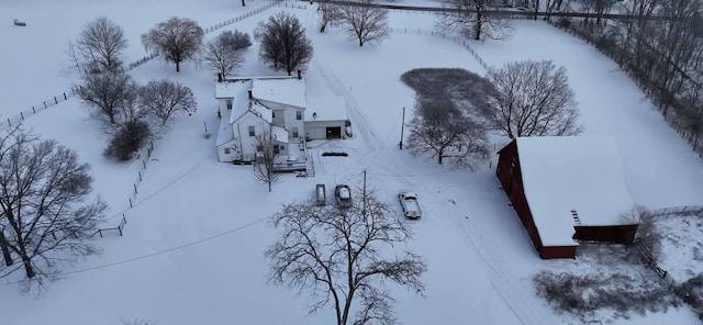 view of snowy aerial view