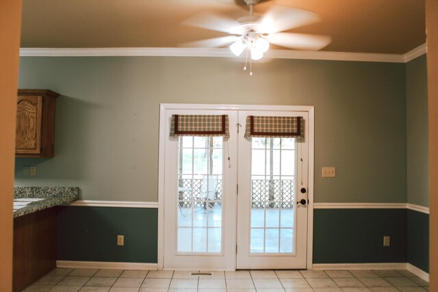 415 David Ln, Winchester, KY 40391 - entryway with ceiling fan, ornamental molding, and light tile patterned floors