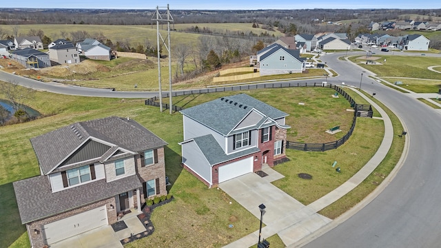 drone / aerial view featuring a residential view