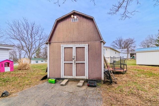 view of shed