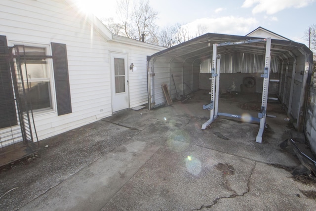 view of patio with a detached carport