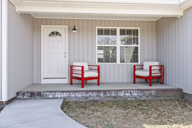 property entrance with a porch