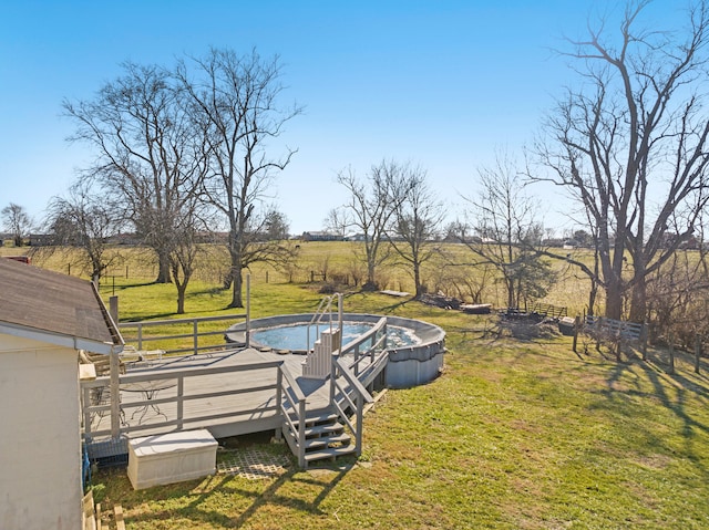 view of yard featuring a deck