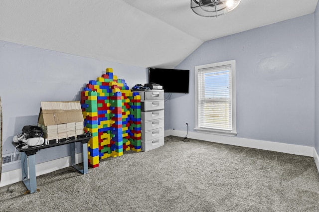 4200 Grays Run Pike, Cynthiana, KY 41031 - rec room featuring carpet flooring, baseboards, and lofted ceiling