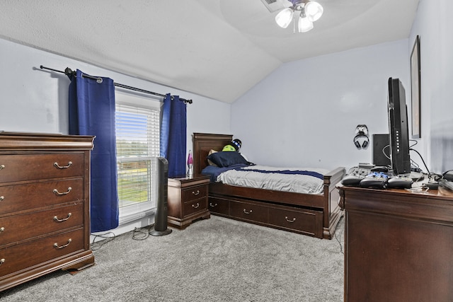 4200 Grays Run Pike, Cynthiana, KY 41031 - bedroom with carpet flooring, a ceiling fan, and lofted ceiling