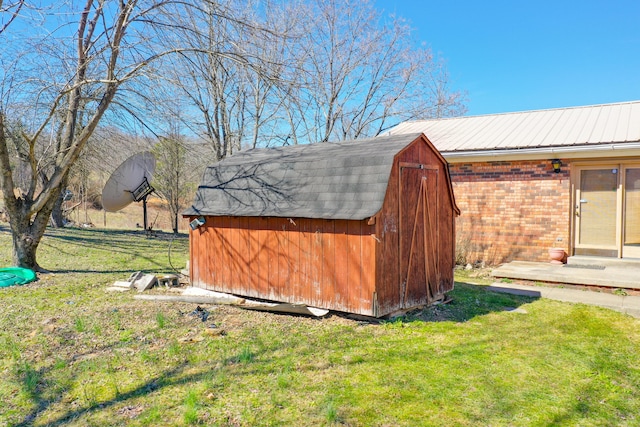 view of shed