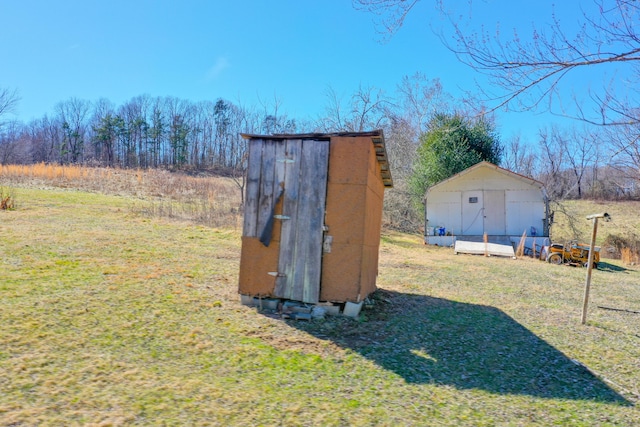 view of shed