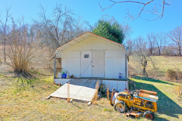 view of shed