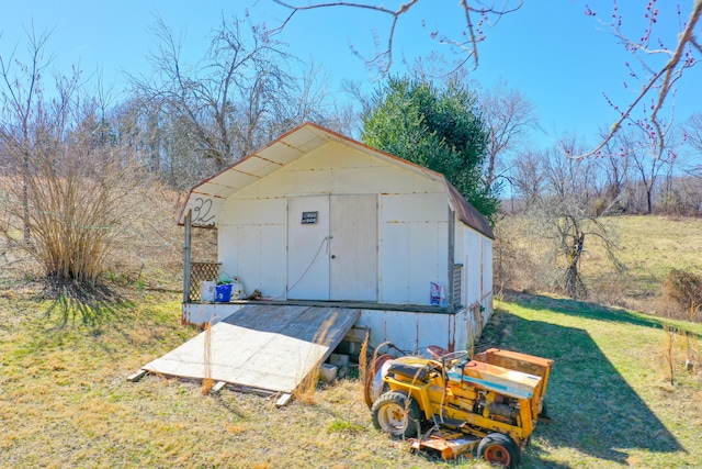 view of shed