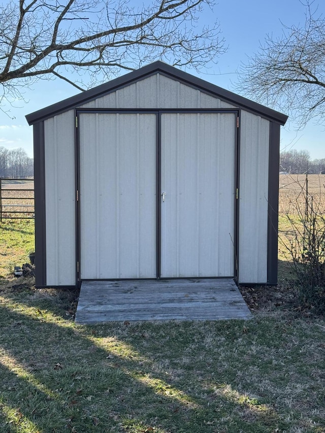 view of shed