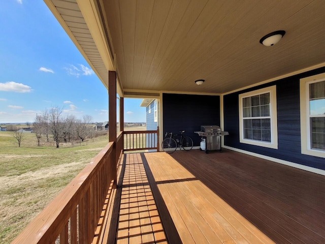 deck with grilling area