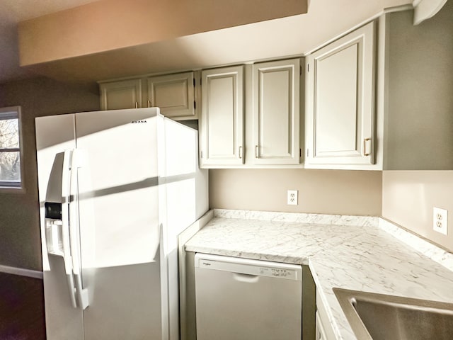 kitchen with white appliances