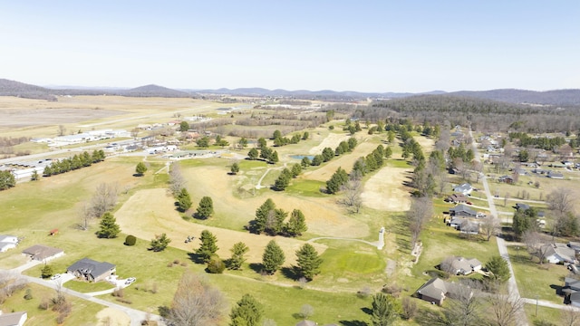 bird's eye view featuring a mountain view