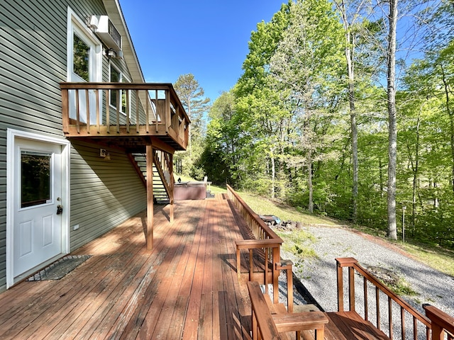 185 Woods Rd, Nancy, KY 42544 - wooden deck with stairway