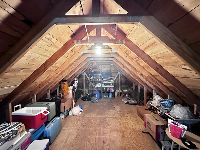 view of attic