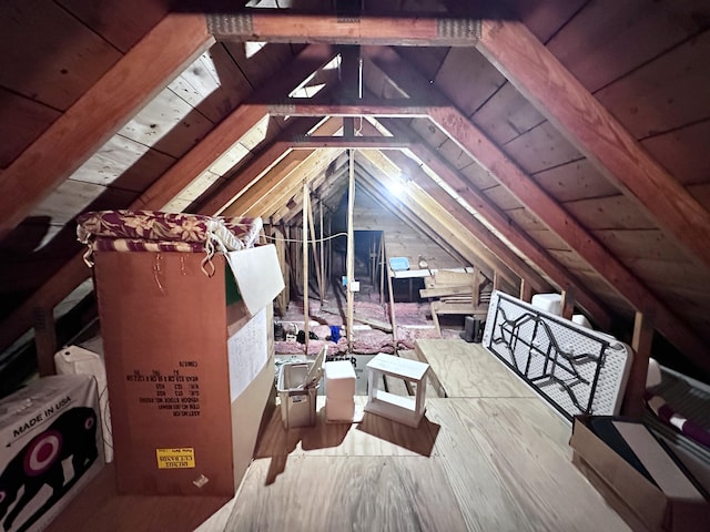 view of attic