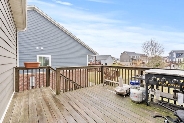 deck featuring a residential view