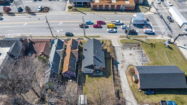 drone / aerial view with a residential view