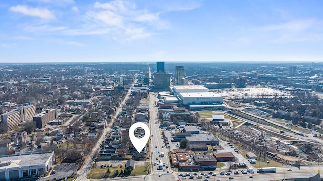 birds eye view of property featuring a view of city