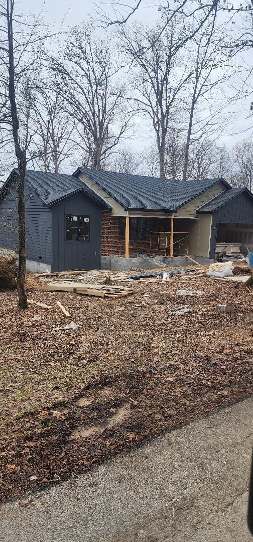 view of front of house with a porch and roof with shingles