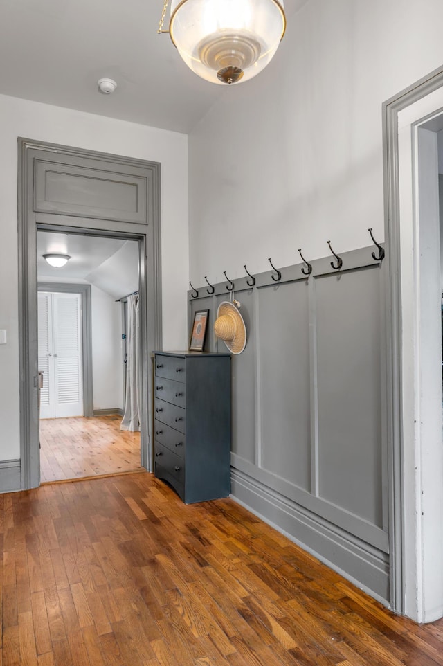 mudroom featuring hardwood / wood-style flooring