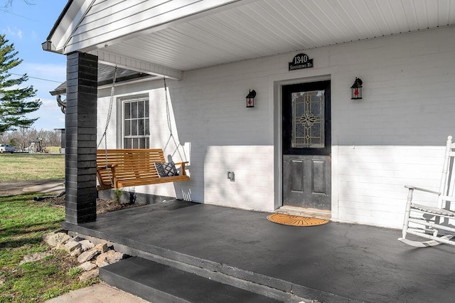 view of doorway to property