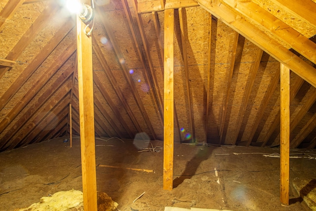 view of attic