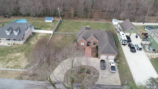 birds eye view of property