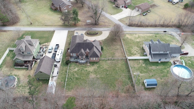 bird's eye view featuring a residential view