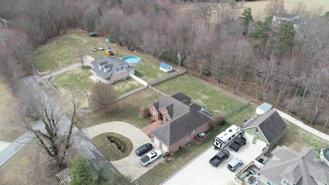 birds eye view of property