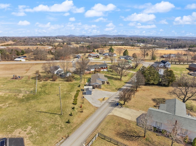 drone / aerial view with a rural view