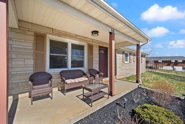 view of patio / terrace with covered porch