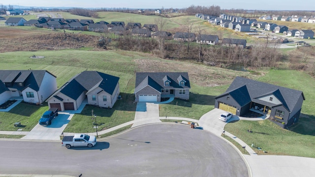 drone / aerial view with a residential view