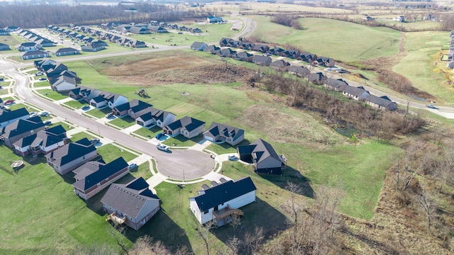 drone / aerial view with a residential view