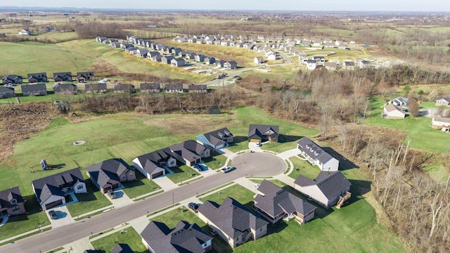 bird's eye view with a residential view