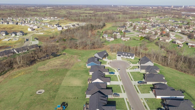 aerial view with a residential view