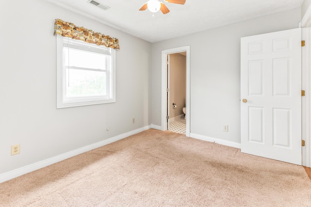 1276 Garland Rd, Burnside, KY 42519 - unfurnished bedroom featuring carpet floors, ensuite bathroom, and ceiling fan