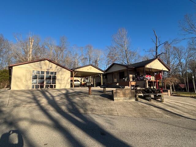 view of front of house with a carport