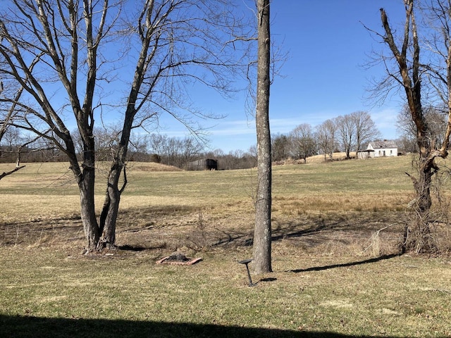 view of yard featuring a rural view