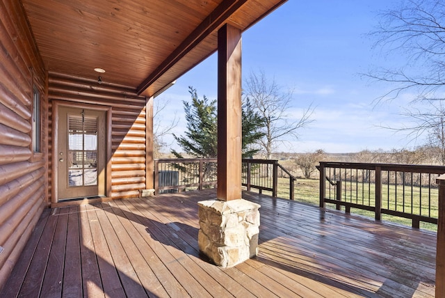 view of wooden deck