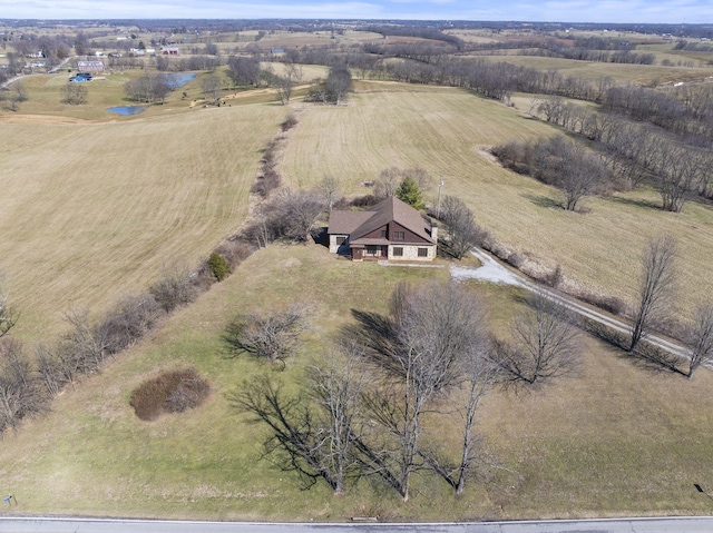 bird's eye view featuring a rural view