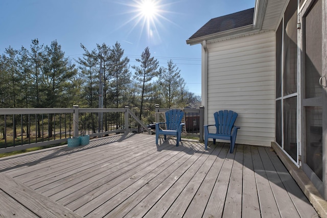 view of wooden deck