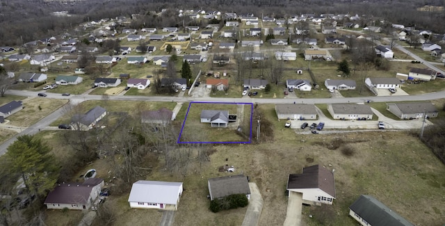 bird's eye view with a residential view