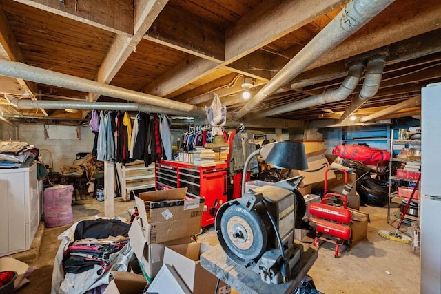 interior space featuring washer / clothes dryer