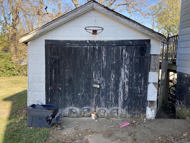 view of shed