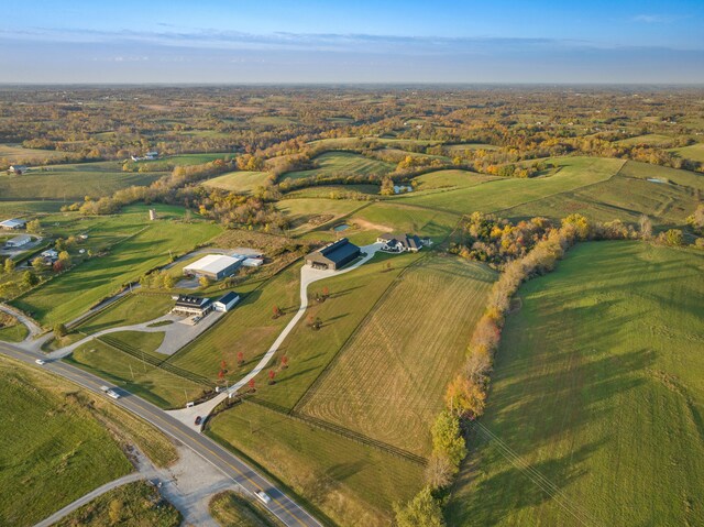 bird's eye view featuring a rural view