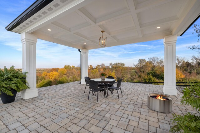 view of patio with outdoor dining area