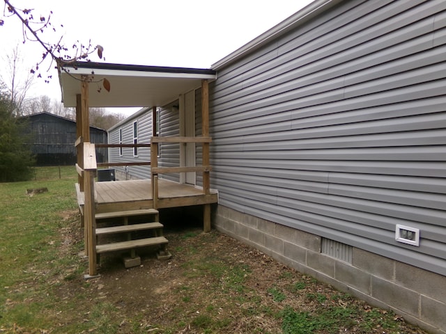 exterior space with a wooden deck